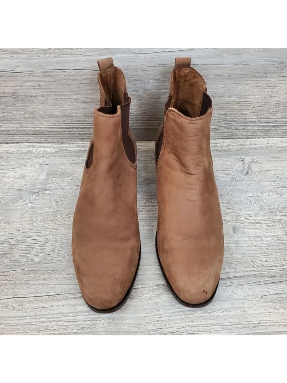Vintage Laura Ashley Chelsea boots, light brown